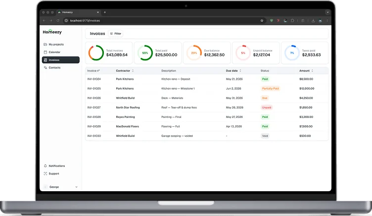 Homeezy app preview
